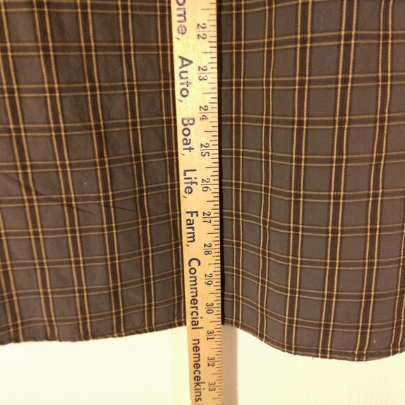 G.H. Bass & Co shirt mens L Large multicolor plaid river rock textures button - Picture 6 of 10